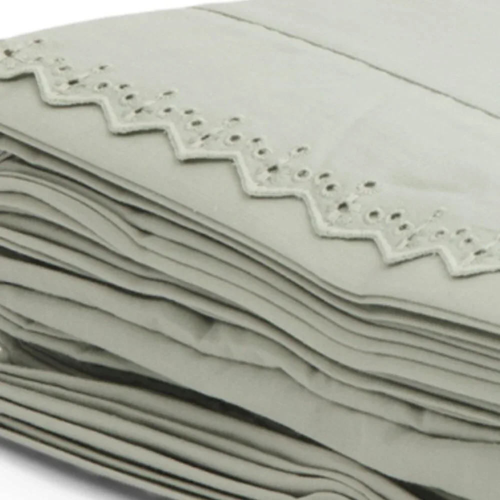 DOCOFIL Made In Portugal Cotton Eyelet Sheet Set